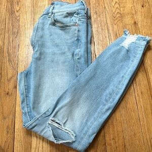 Dl1961 Women’s Blue Ripped Skinny Jeans Size 29